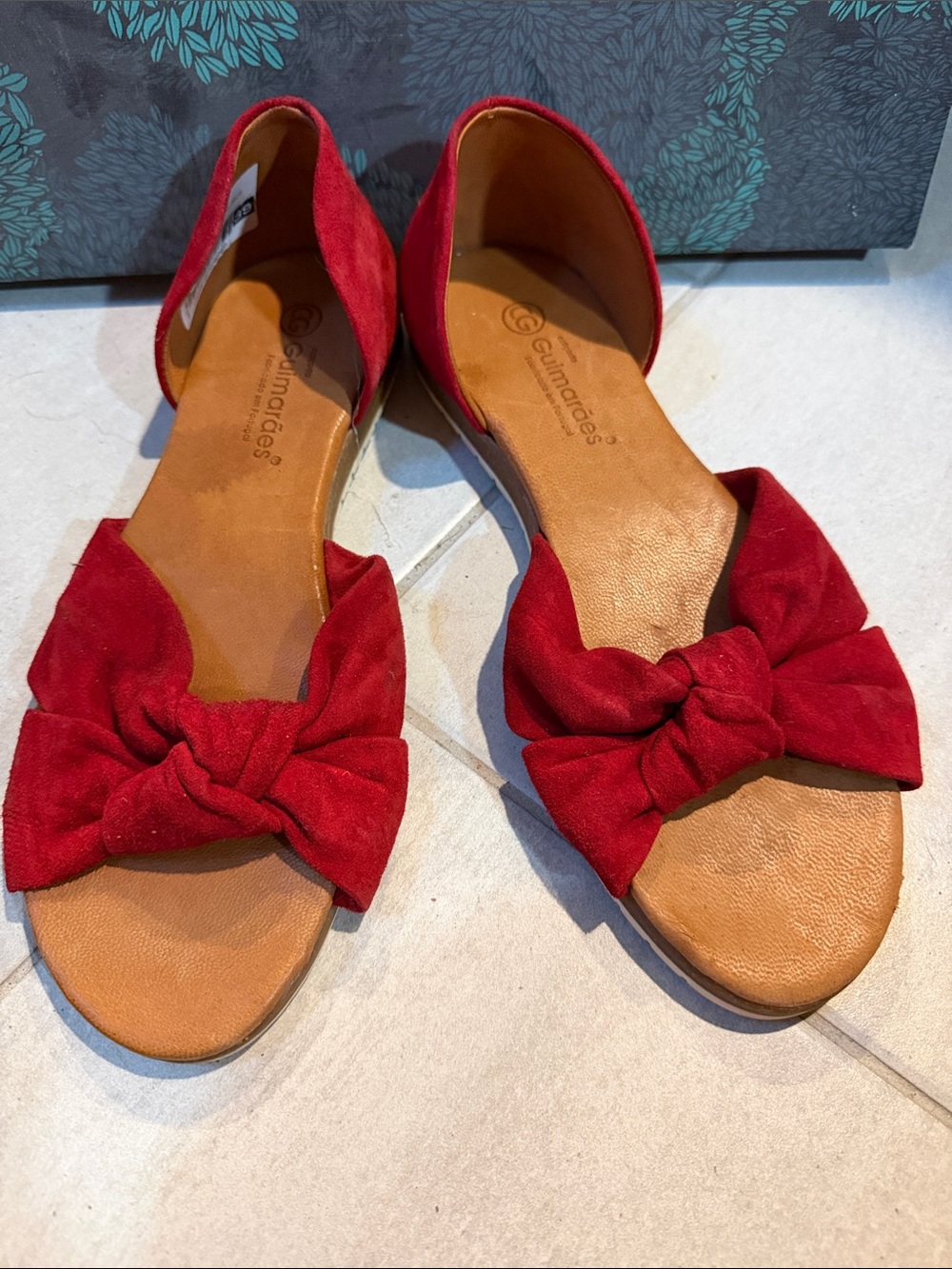 Red Bow Sandals for Women